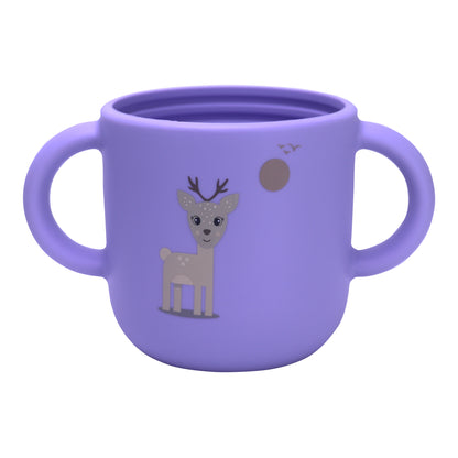 Silicone Training Cup with Straw Purple Lavender -  180ML\6 OZ  - ClevaZaal Friend