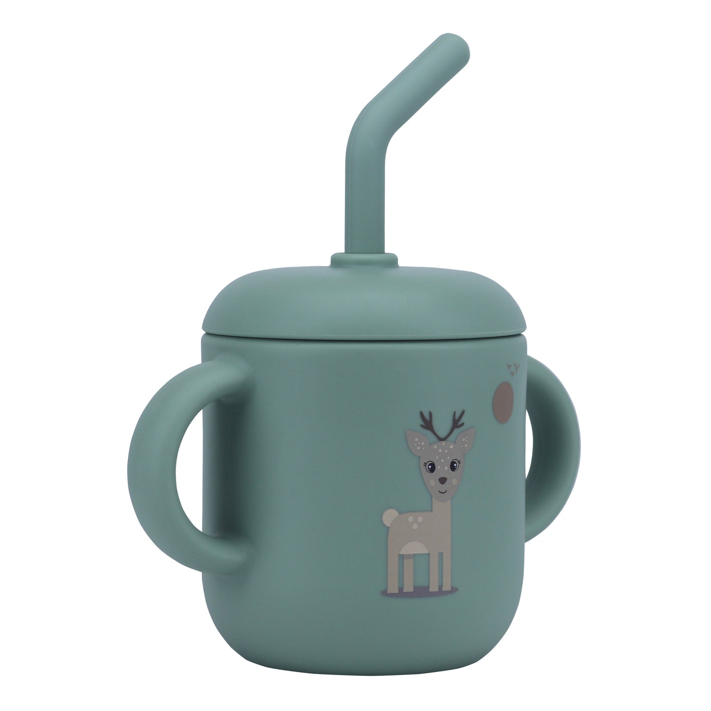 Silicone Training Cup with Straw Green Mint -  180ML\6 OZ  - ClevaZaal Friend