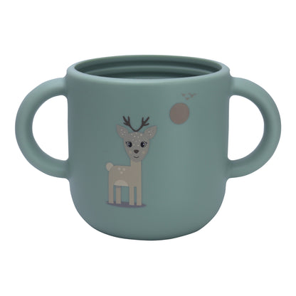 Silicone Training Cup with Straw Green Mint -  180ML\6 OZ  - ClevaZaal Friend