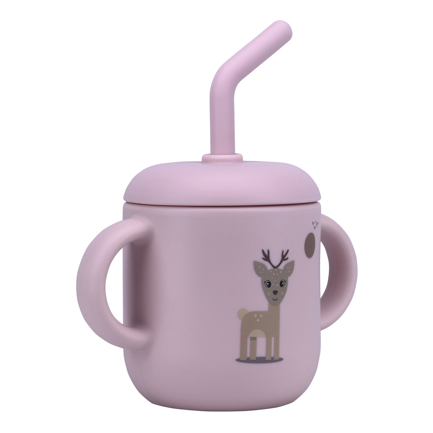 Silicone Training Cup with Straw Red Rose -  180ML\6 OZ  - ClevaZaal Friend