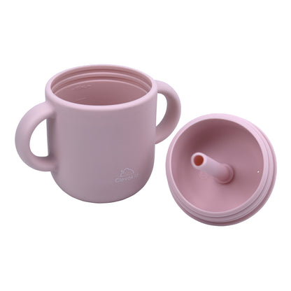 Silicone Training Cup with Straw Red Rose -  180ML\6 OZ  - ClevaZaal Friend