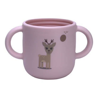 Silicone Training Cup with Straw Red Rose -  180ML\6 OZ  - ClevaZaal Friend