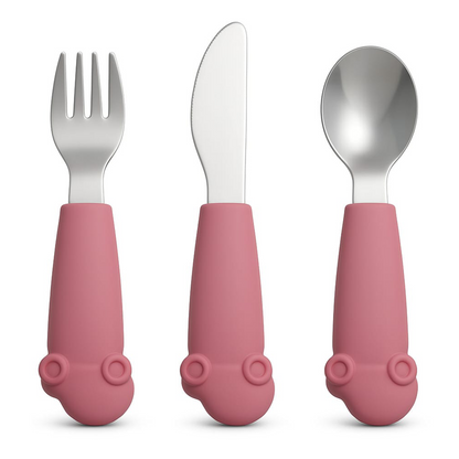 Kids Stainless Steel Silverware Set- Pink Candy