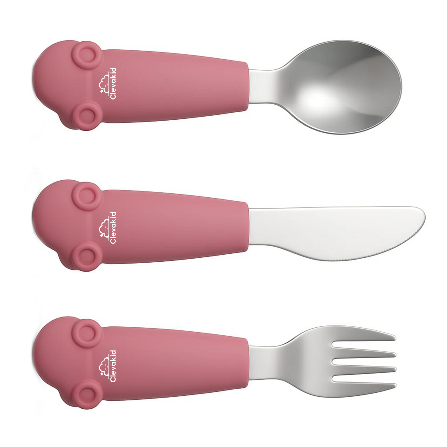 Kids Stainless Steel Silverware Set- Pink Candy