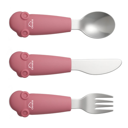 Kids Stainless Steel Silverware Set- Pink Candy