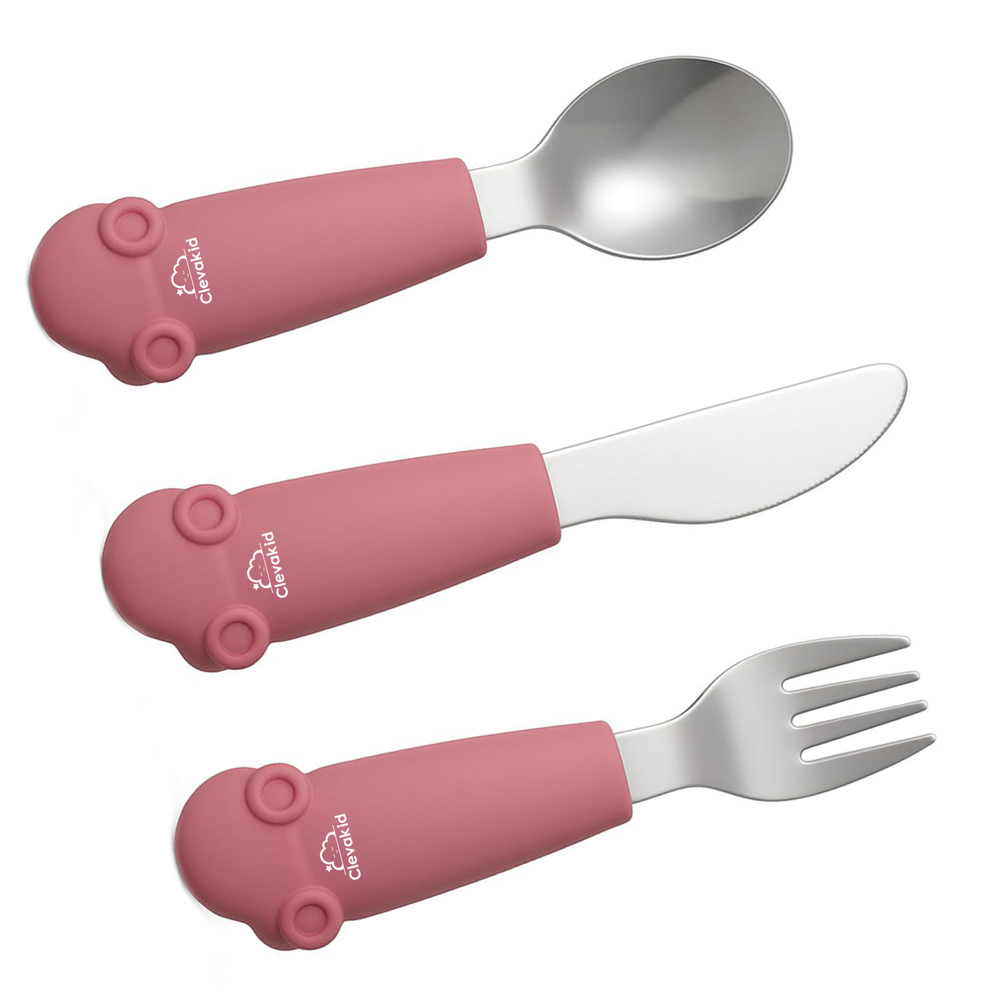 Kids Stainless Steel Silverware Set- Pink Candy