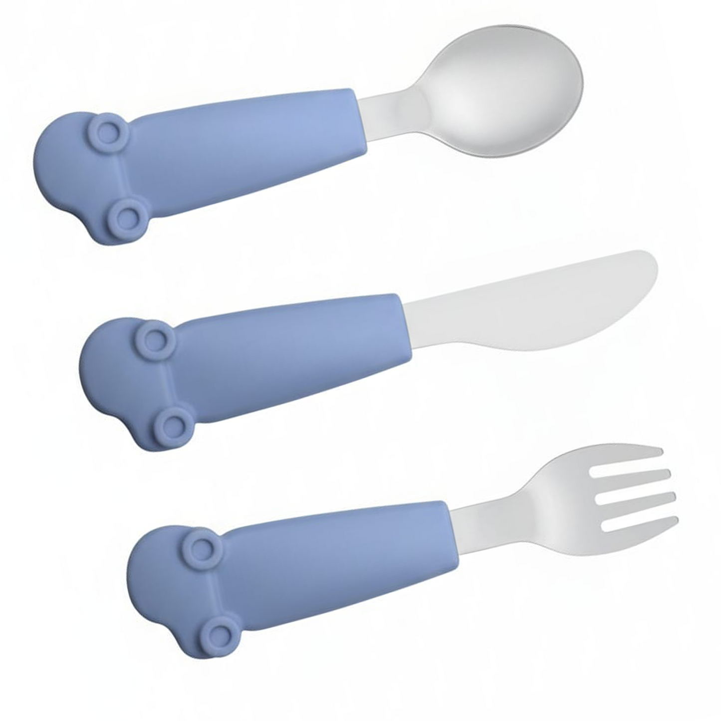Kids Stainless Steel Silverware Set- Blue