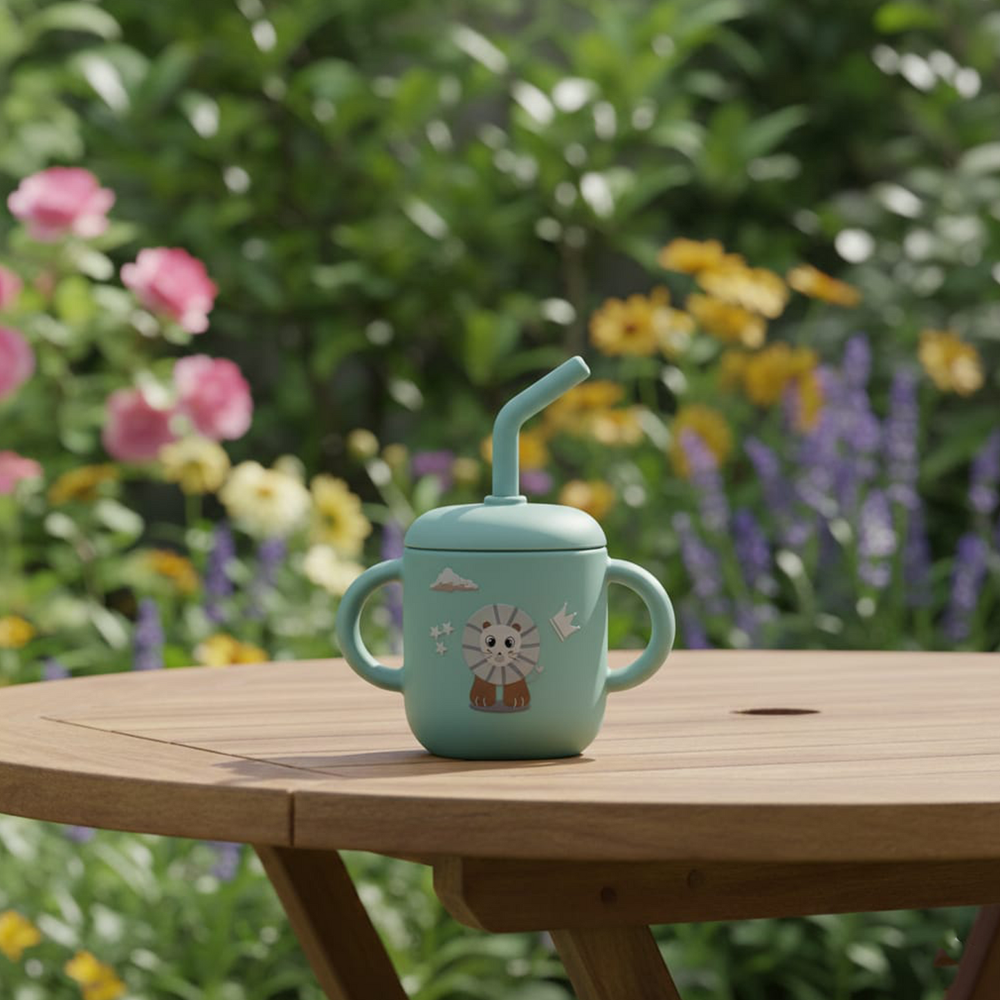 Silicone Training Cup with Straw Green Mint -  180ML\6 OZ  - ClevaKingee Friend