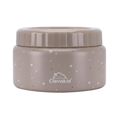 Thermal Food Jar Brown Dark Toffeh 250ML \8 OZ - stars Design