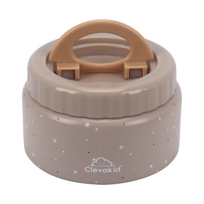 Thermal Food Jar Brown Dark Toffeh 250ML \8 OZ - stars Design