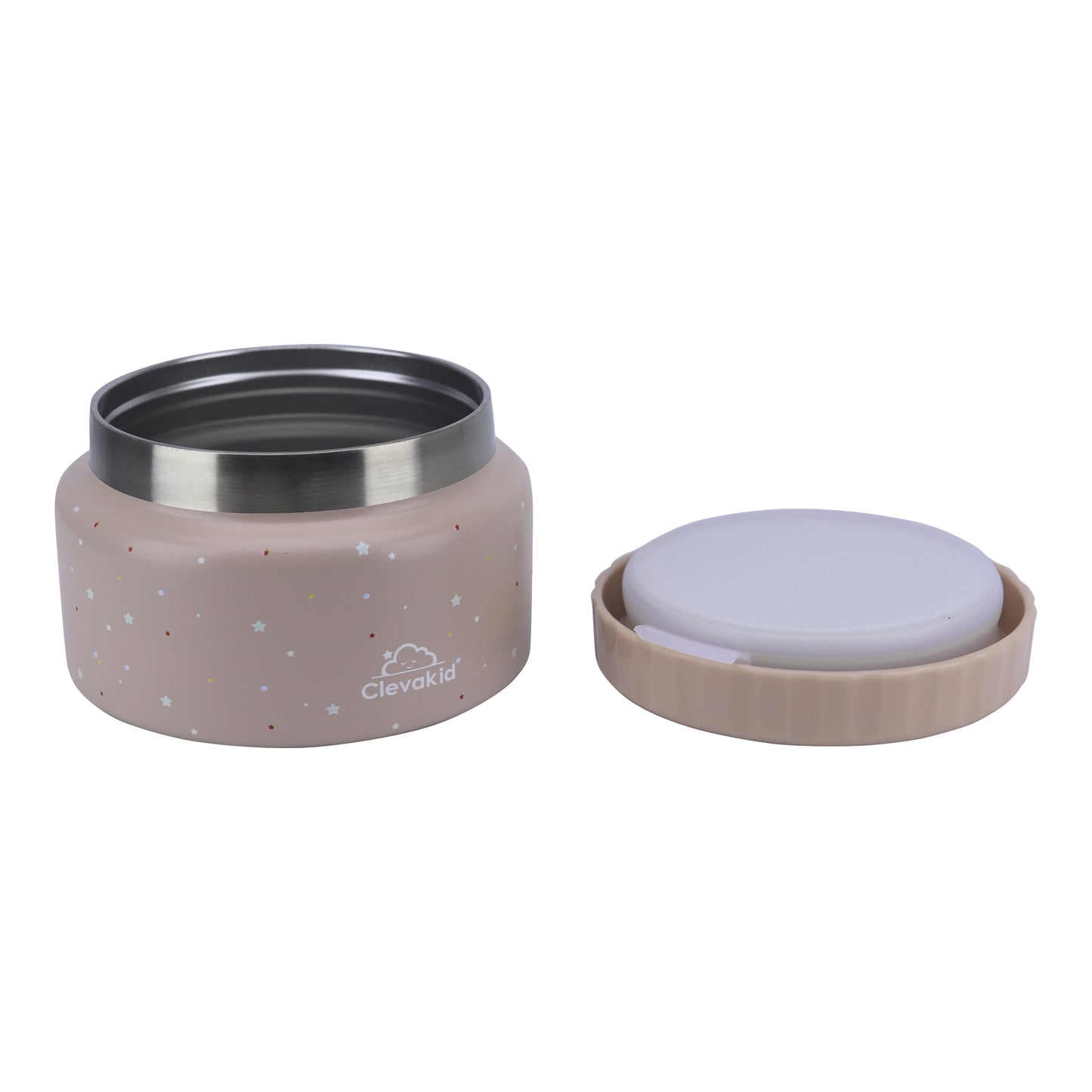 Thermal Food Jar Brown Dark Toffeh 250ML \8 OZ - stars Design