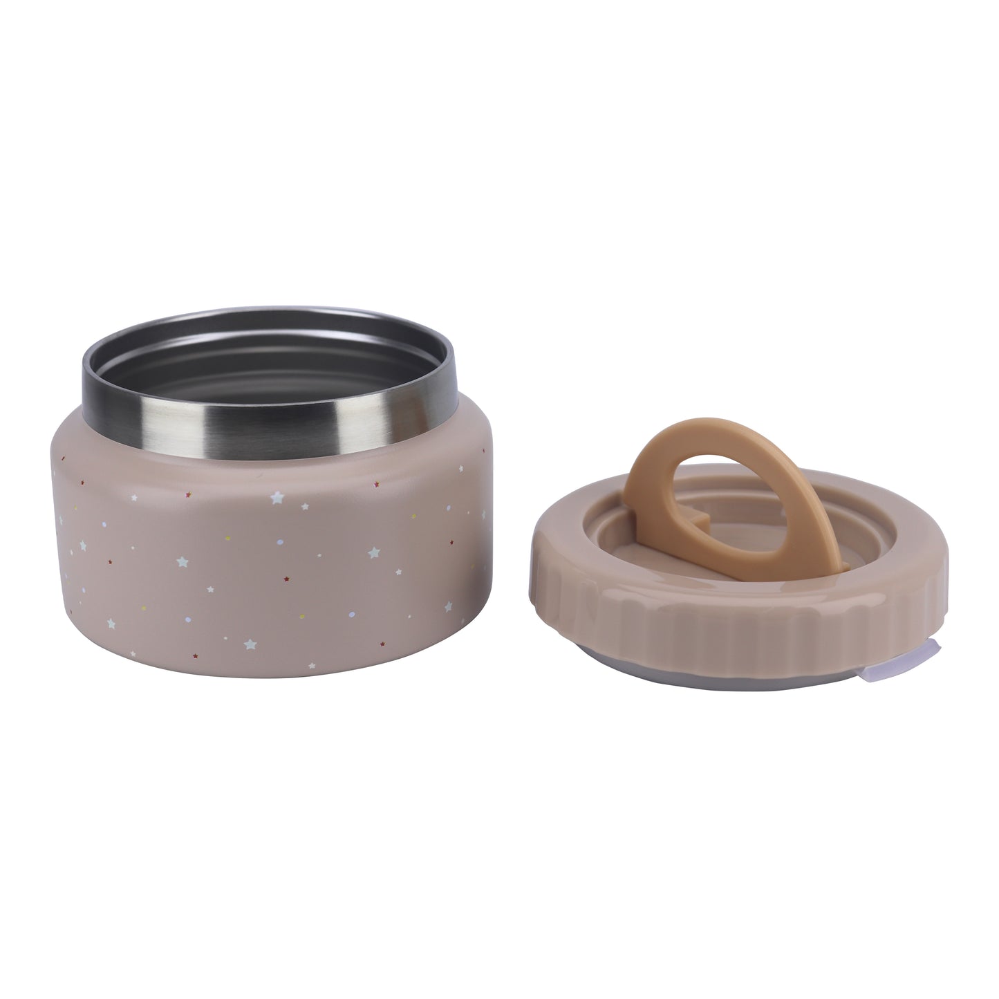 Thermal Food Jar Brown Dark Toffeh 250ML \8 OZ - stars Design