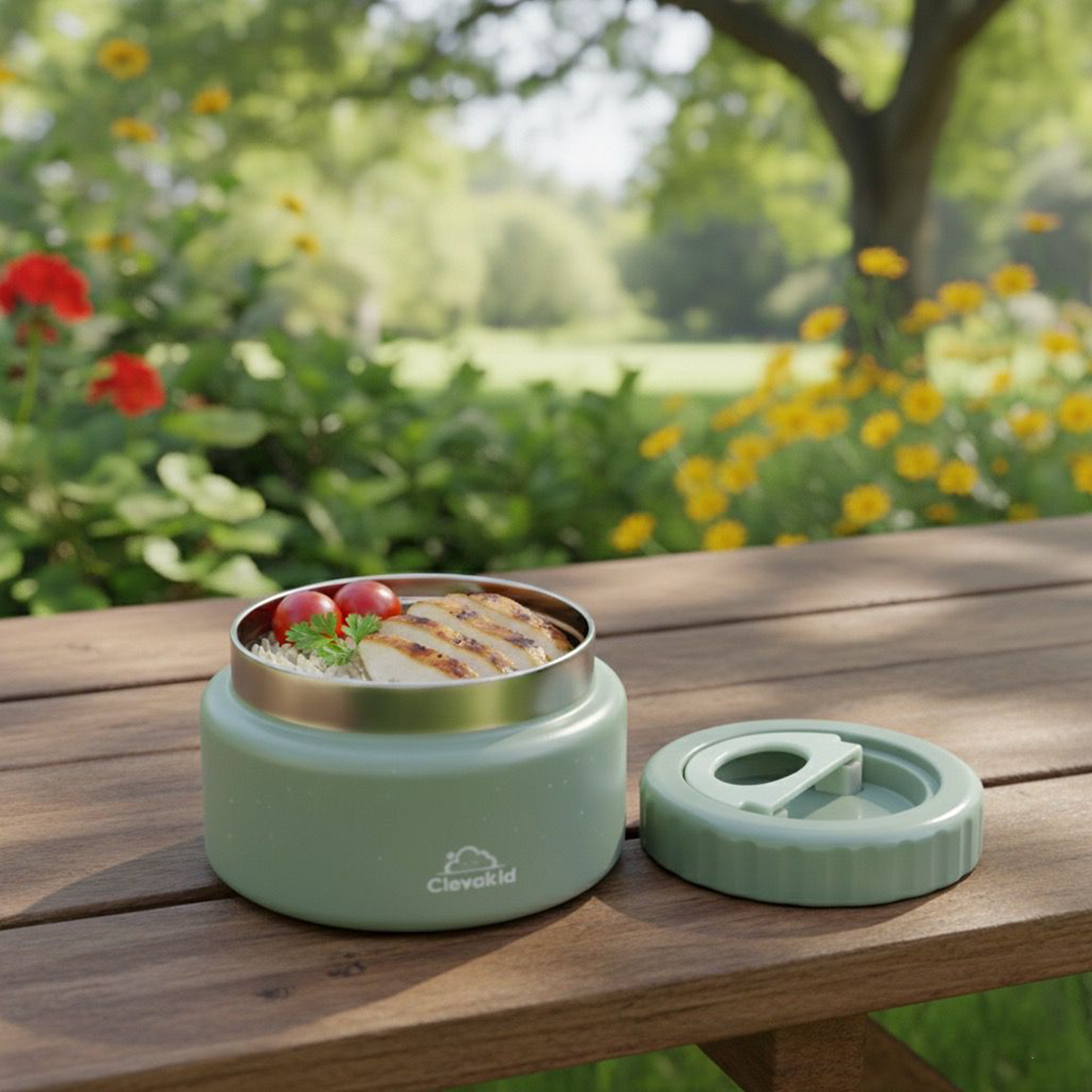 Thermal Food Jar Green  Olive 250ML \8 OZ