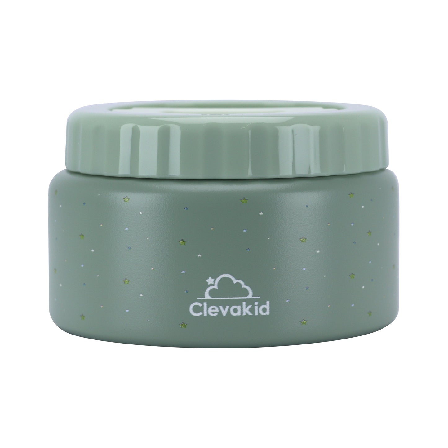 Thermal Food Jar Green  Olive 250ML \8 OZ - stars Design