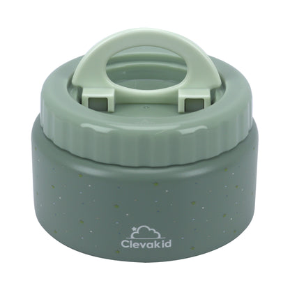 Thermal Food Jar Green  Olive 250ML \8 OZ - stars Design