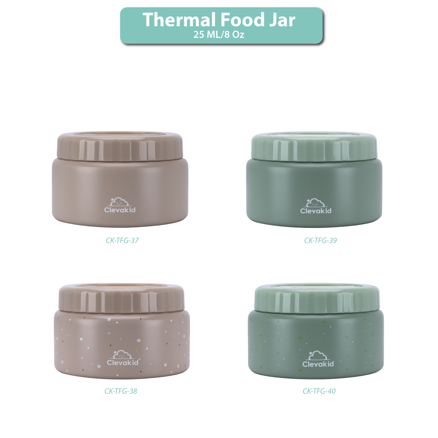 Thermal Food Jar Green  Olive 250ML \8 OZ