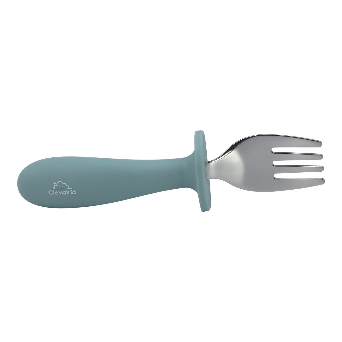 Toddler Stainless Steel Spoon & Fork Set- Blue Light