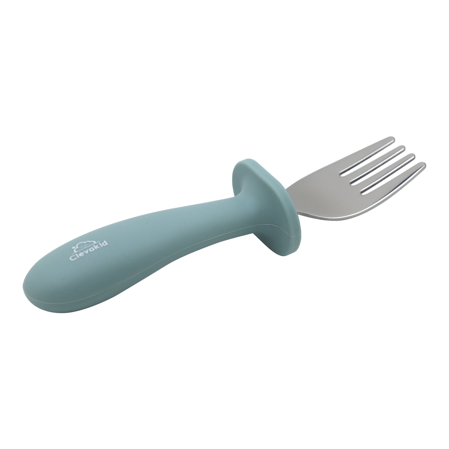 Toddler Stainless Steel Spoon & Fork Set- Blue Light