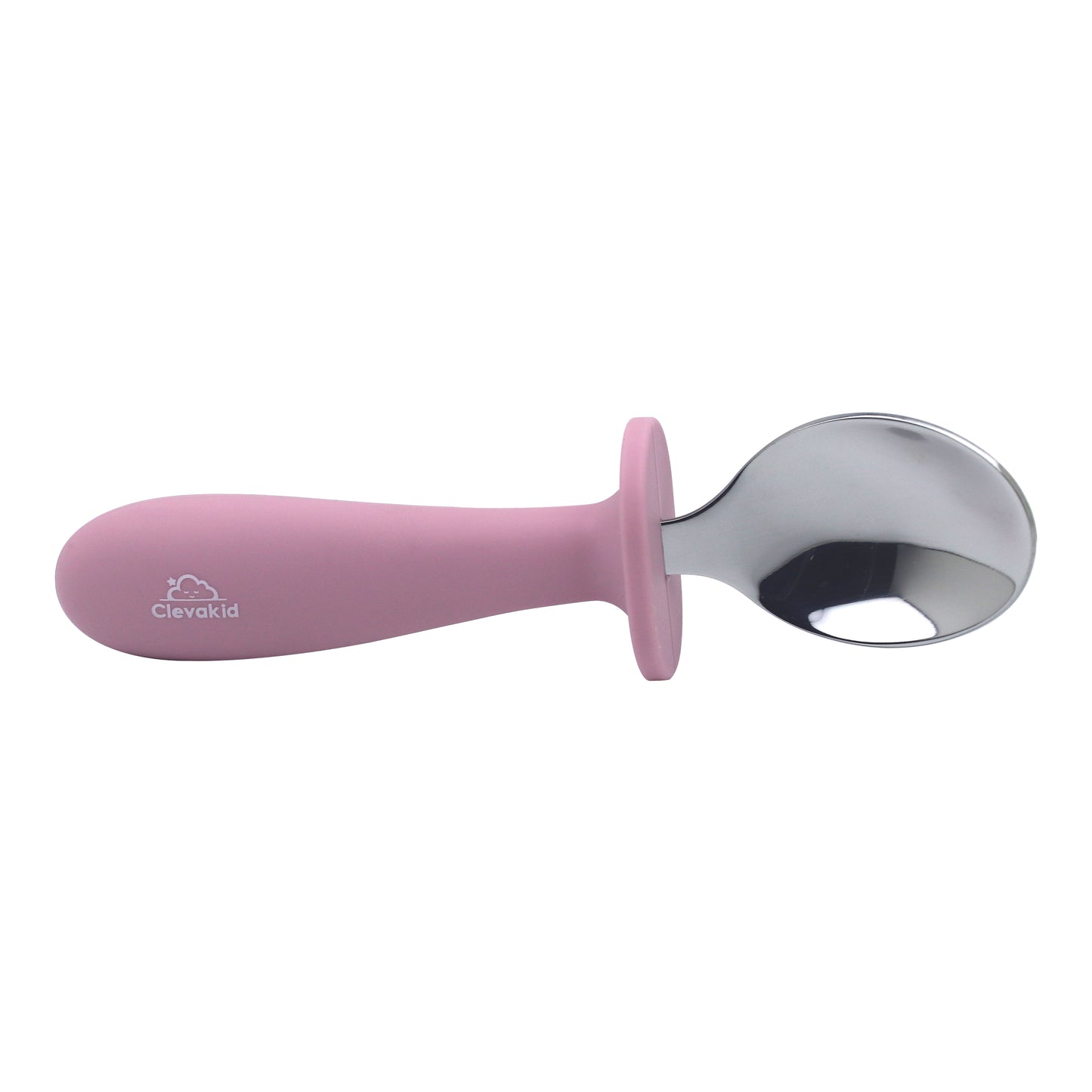 Toddler Stainless Steel Spoon & Fork Set- pink Dark