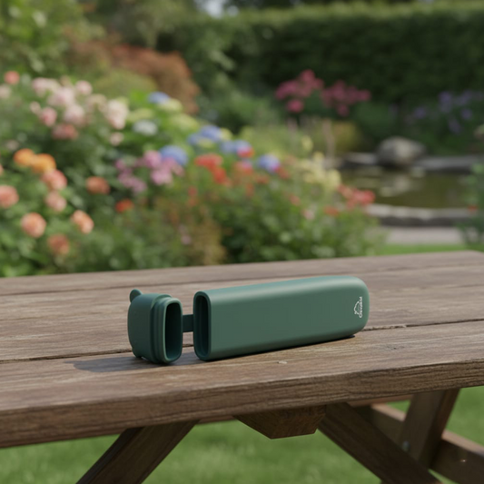 Silicone Cutlery Storage Box - Dark Green