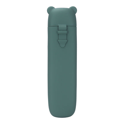 Silicone Cutlery Storage Box - Dark Green