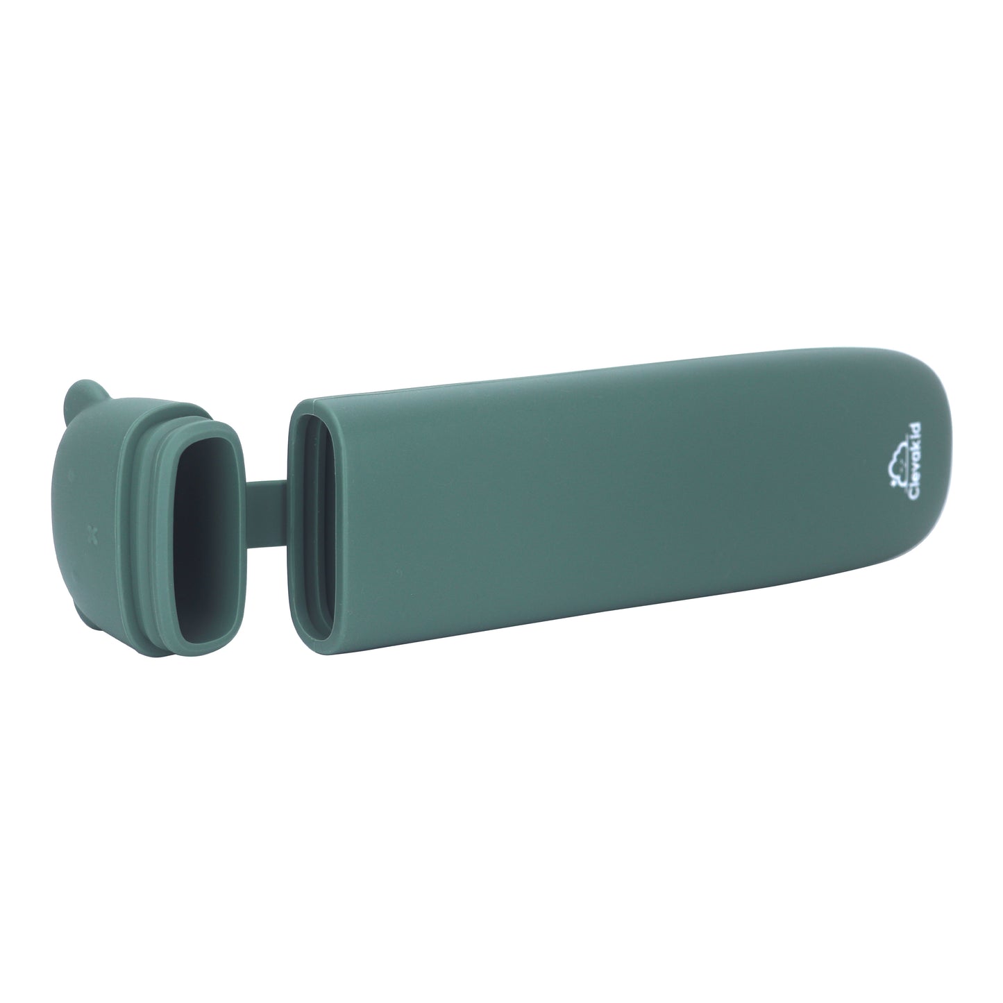 Silicone Cutlery Storage Box - Dark Green