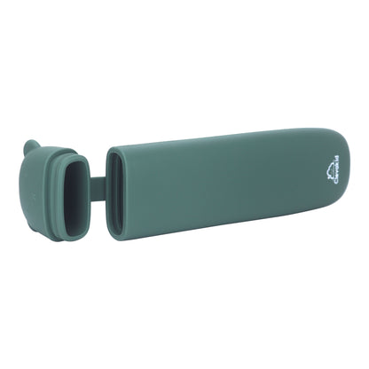 Silicone Cutlery Storage Box - Dark Green