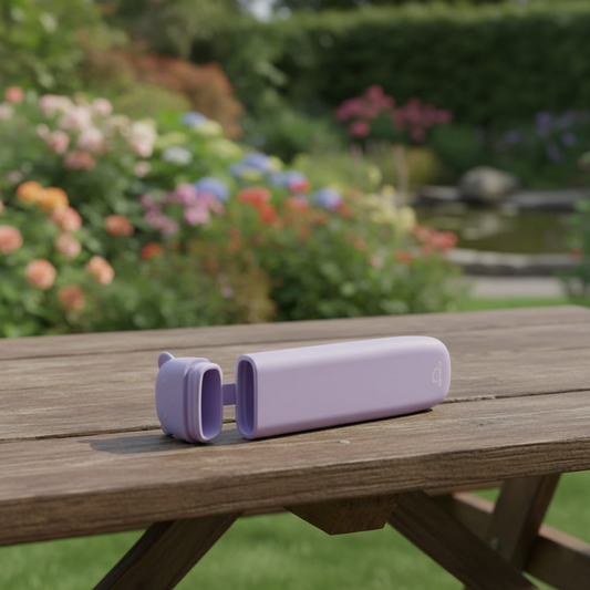 Silicone Cutlery Storage Box - Purple Light