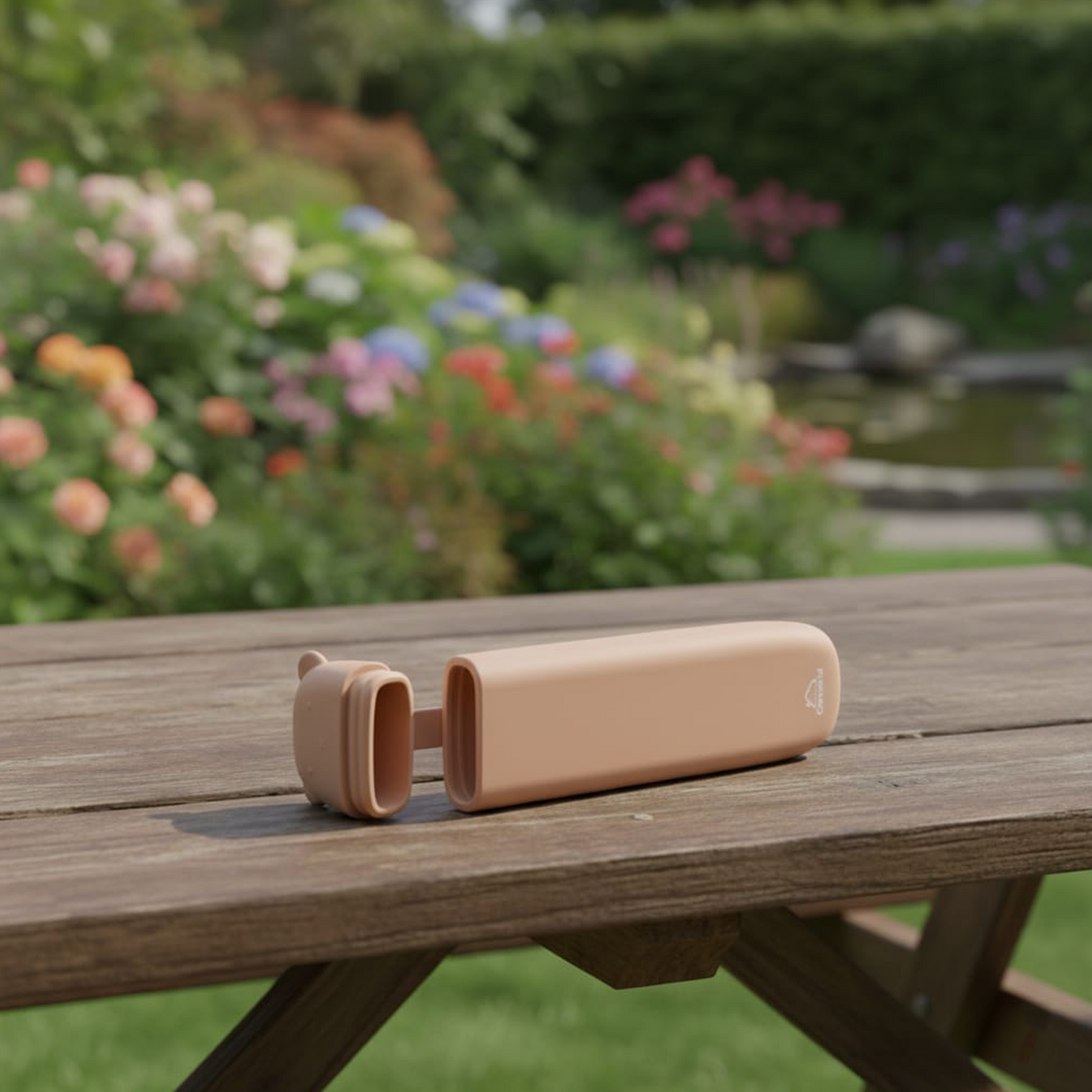 Silicone Cutlery Storage Box - Pink Powder