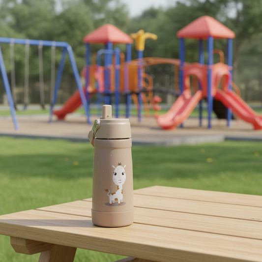 Stainless Steel Water Bottle Brown Latte- 530ML\18 OZ - ClevaNeckee Friend