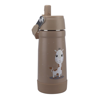 Stainless Steel Water Bottle Brown Latte- 530ML\18 OZ - ClevaNeckee Friend