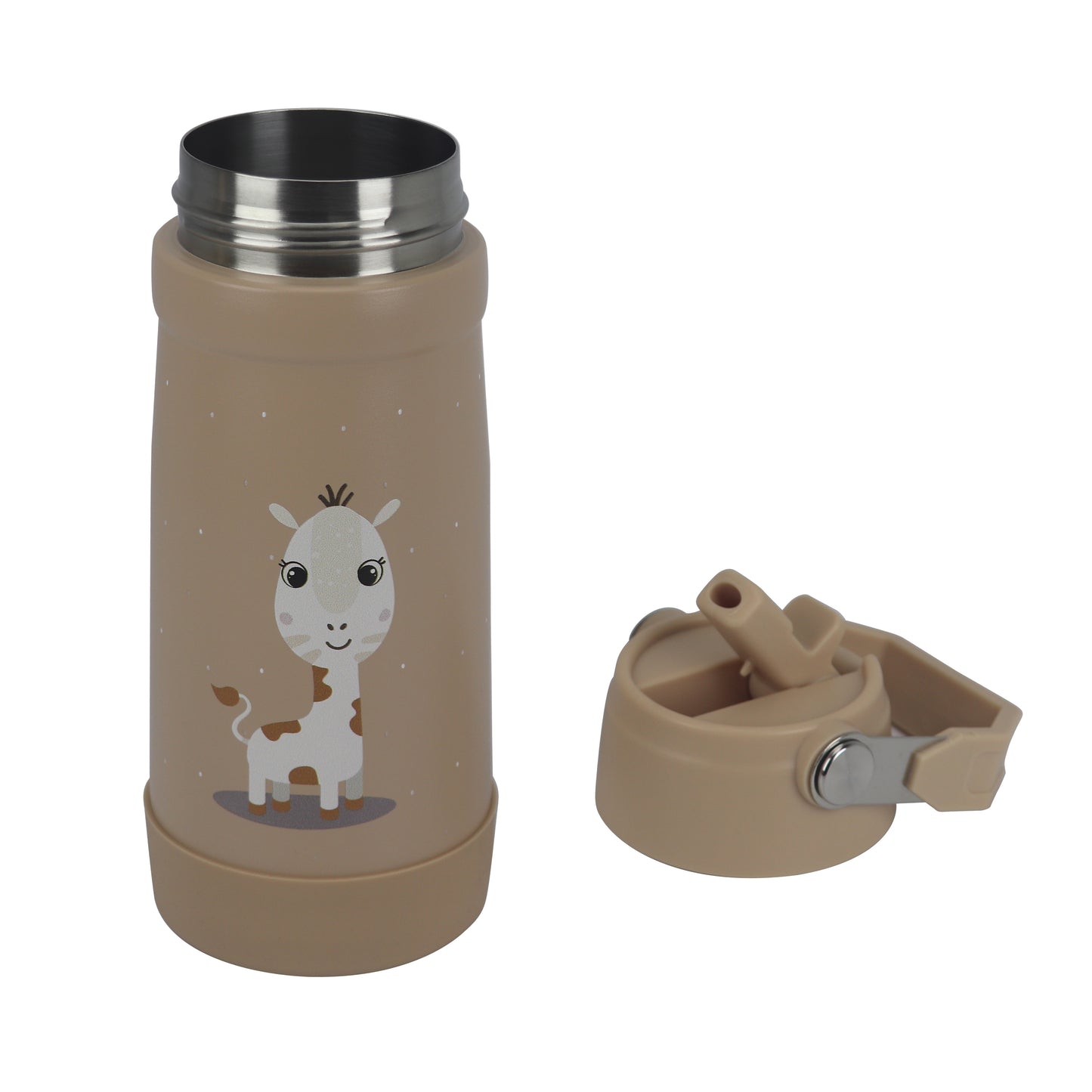 Stainless Steel Water Bottle Brown Latte- 530ML\18 OZ - ClevaNeckee Friend