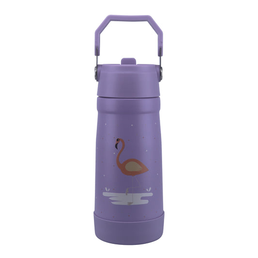 Stainless Steel Water Bottle Purple Light- 530ML\18 OZ - ClevaMingoo Friend