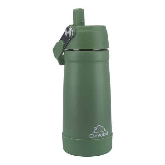 Stainless Steel Water Bottle Green Leaves- 530ML\18 OZ