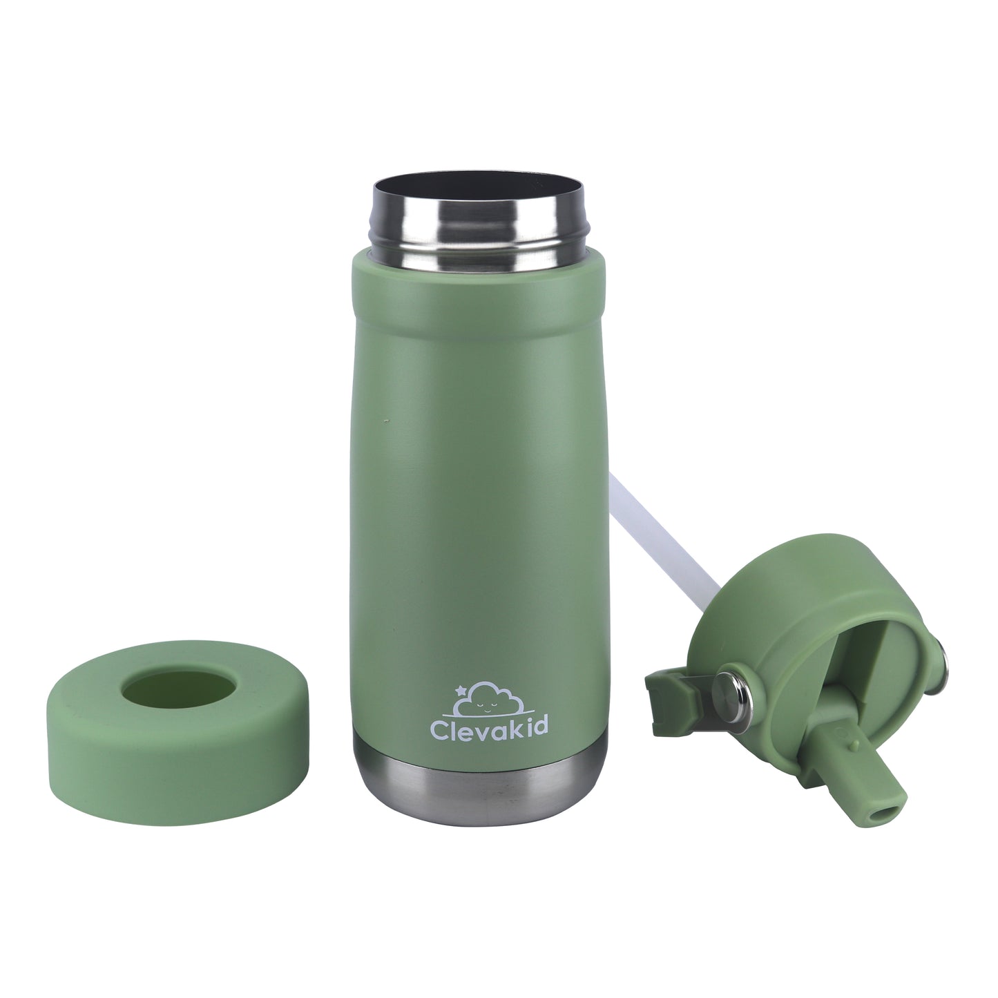 Stainless Steel Water Bottle Green Leaves- 530ML\18 OZ