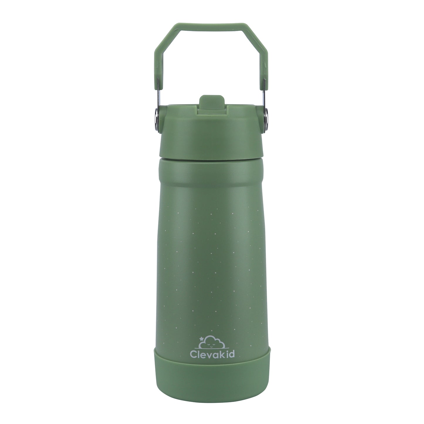 Stainless Steel Water Bottle Green Leaves- 530ML\18 OZ - ClevaGator Friend