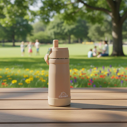 Stainless Steel Water Bottle Orange Light Peach- 530ML\18 OZ