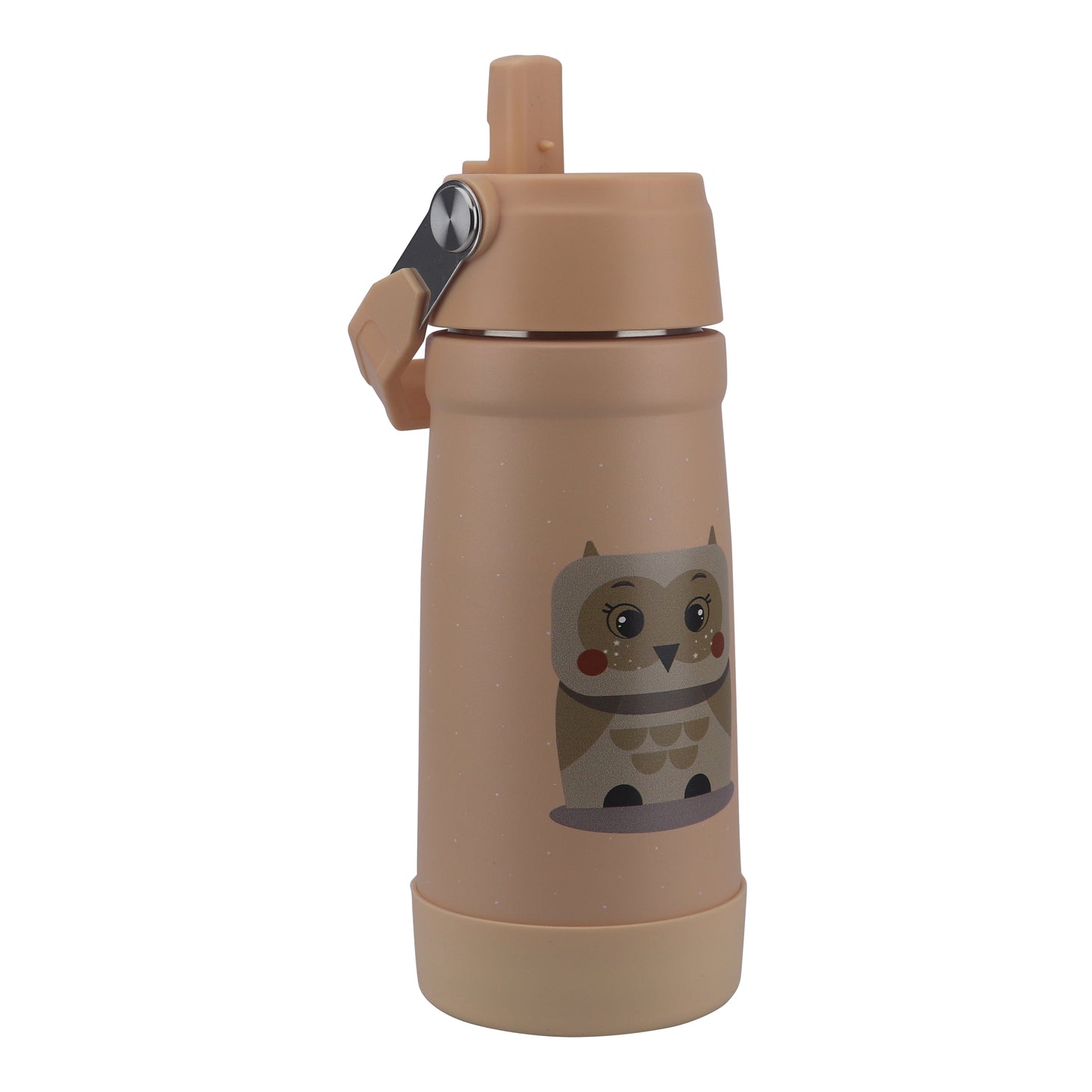 Stainless Steel Water Bottle Orange Light Peach- 530ML\18 OZ - ClevaOwlee Friend