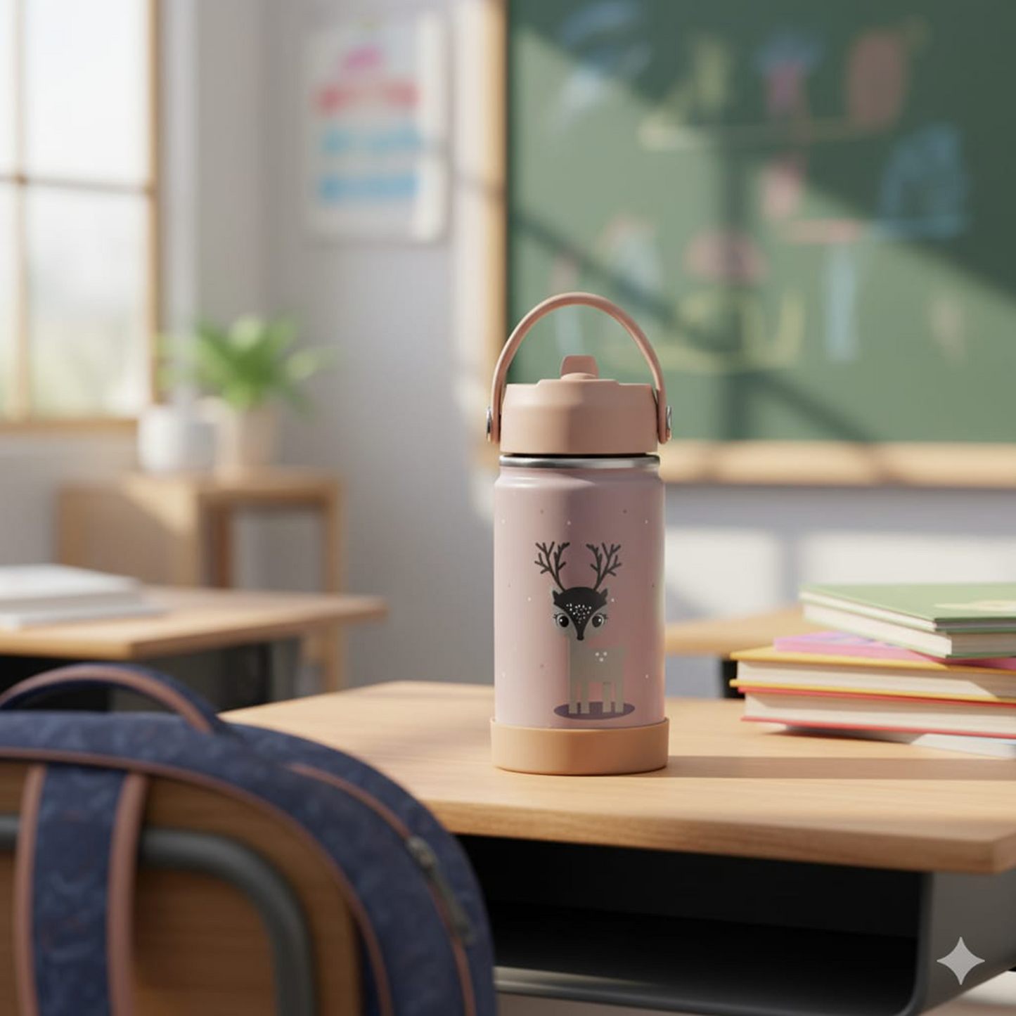Stainless Steel Water Bottle Dark Brown Toffee- 350ML\12 OZ - ClevaWhity Friend