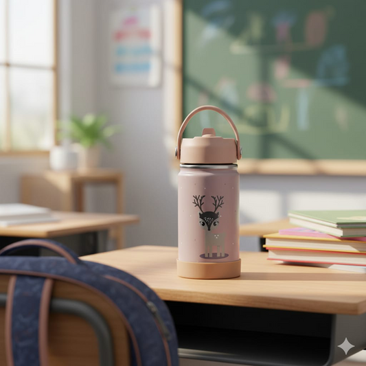 Stainless Steel Water Bottle Dark Brown Toffee- 350ML\12 OZ - ClevaWhity Friend