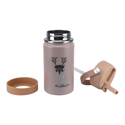 Stainless Steel Water Bottle Dark Brown Toffee- 350ML\12 OZ - ClevaWhity Friend