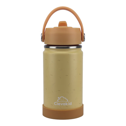 Stainless Steel Water Bottle Orange Light- 350ML\12 OZ - ClevaMeow Friend