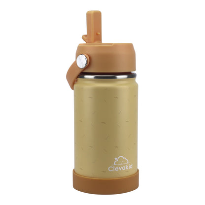 Stainless Steel Water Bottle Orange Light- 350ML\12 OZ - ClevaMeow Friend