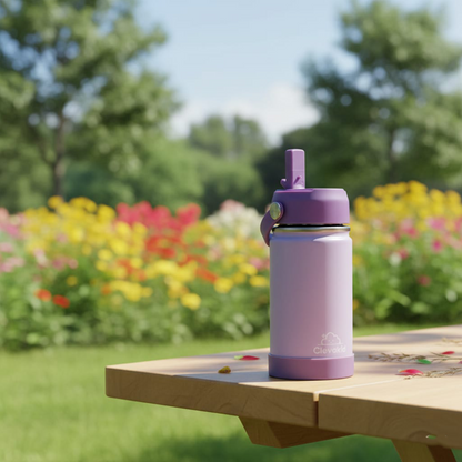 Stainless Steel Water Bottle Purple Light Powder- 350ML\12 OZ