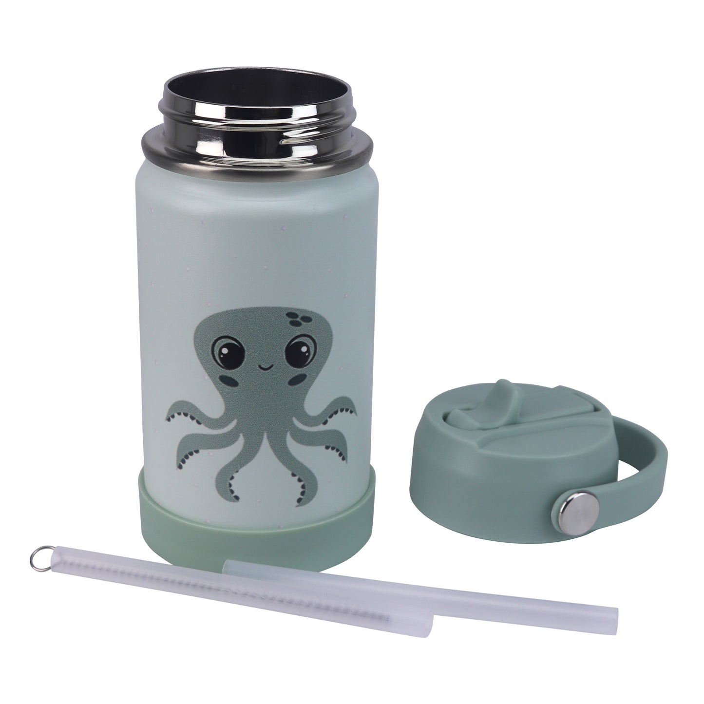 Stainless Steel Water Bottle Green Light Mint- 350 ML\12 OZ - ClevaInk Friend