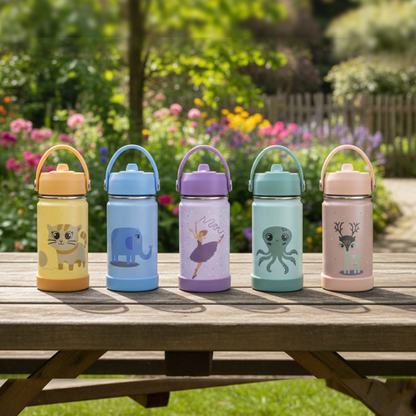 Stainless Steel Water Bottle Purple Light Powder- 350ML\12 OZ - Clevapirouette Friend